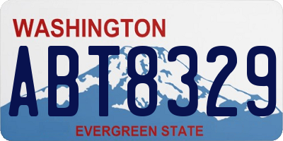 WA license plate ABT8329