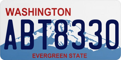 WA license plate ABT8330