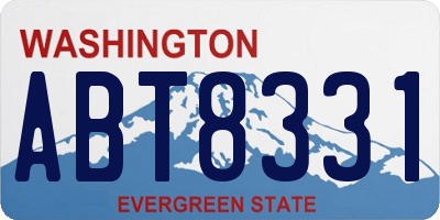 WA license plate ABT8331
