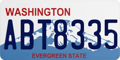 WA license plate ABT8335