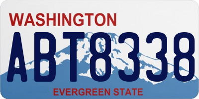 WA license plate ABT8338