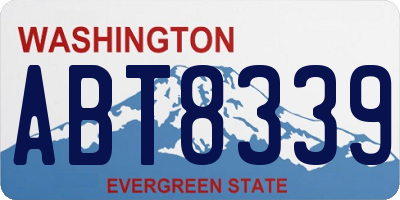 WA license plate ABT8339