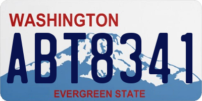 WA license plate ABT8341