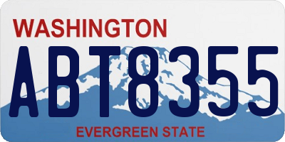 WA license plate ABT8355