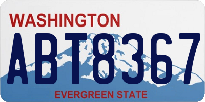 WA license plate ABT8367