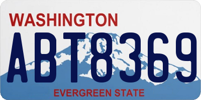 WA license plate ABT8369