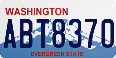 WA license plate ABT8370