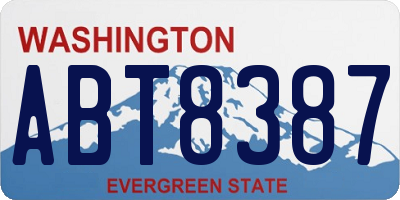 WA license plate ABT8387