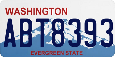 WA license plate ABT8393
