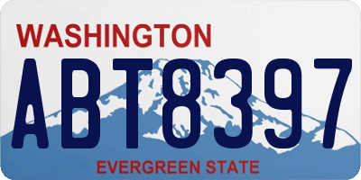 WA license plate ABT8397