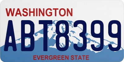 WA license plate ABT8399