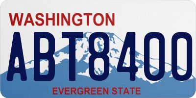 WA license plate ABT8400