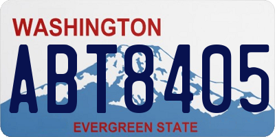 WA license plate ABT8405