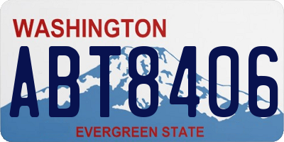 WA license plate ABT8406