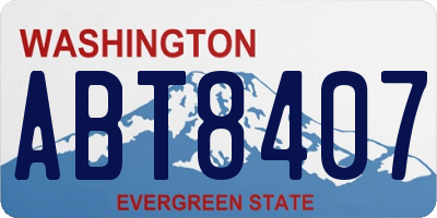 WA license plate ABT8407