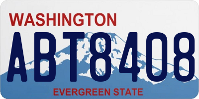 WA license plate ABT8408