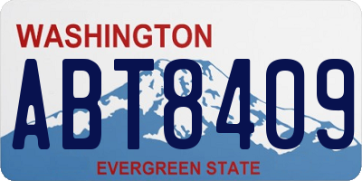 WA license plate ABT8409