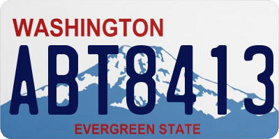 WA license plate ABT8413