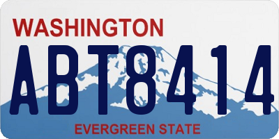 WA license plate ABT8414