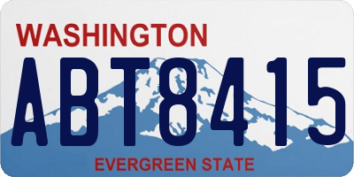 WA license plate ABT8415