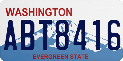 WA license plate ABT8416