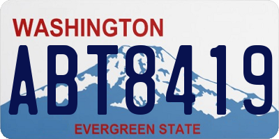 WA license plate ABT8419