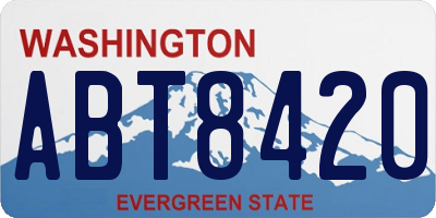 WA license plate ABT8420