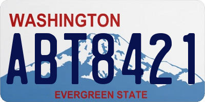 WA license plate ABT8421