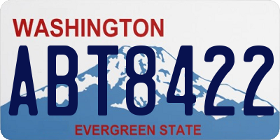 WA license plate ABT8422