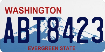 WA license plate ABT8423