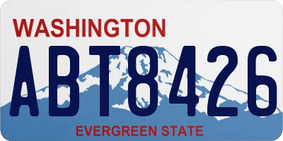 WA license plate ABT8426