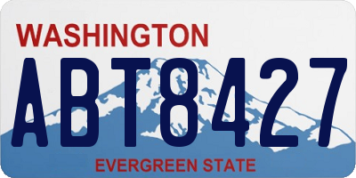 WA license plate ABT8427