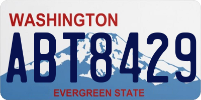 WA license plate ABT8429