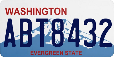 WA license plate ABT8432