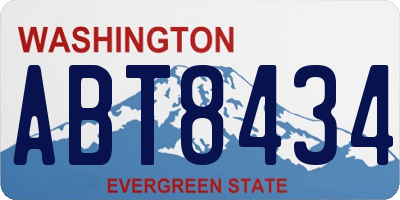WA license plate ABT8434