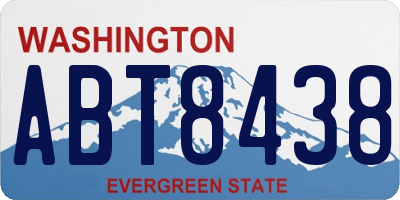 WA license plate ABT8438