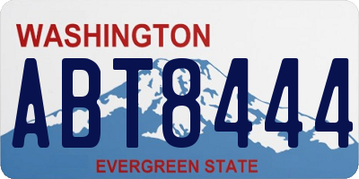 WA license plate ABT8444