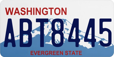 WA license plate ABT8445