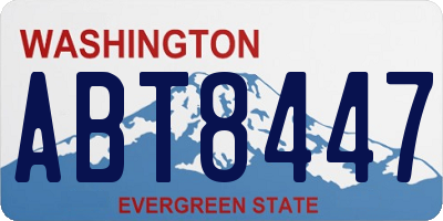 WA license plate ABT8447