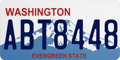 WA license plate ABT8448