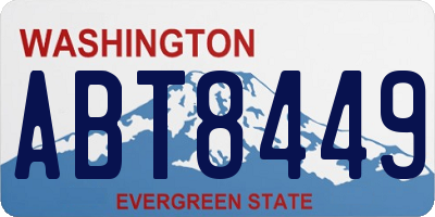 WA license plate ABT8449