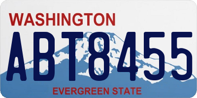 WA license plate ABT8455