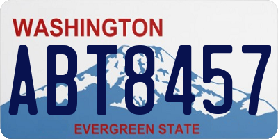 WA license plate ABT8457