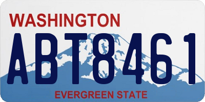 WA license plate ABT8461