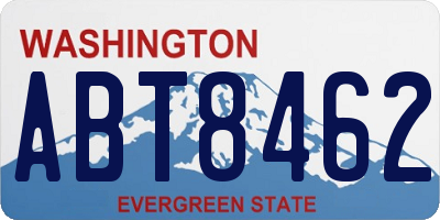 WA license plate ABT8462