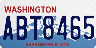 WA license plate ABT8465