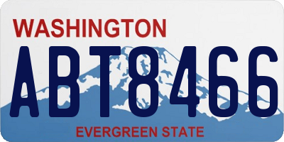 WA license plate ABT8466