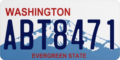 WA license plate ABT8471