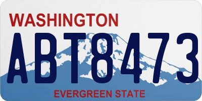 WA license plate ABT8473