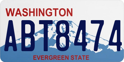 WA license plate ABT8474